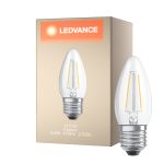 Ledvance Classic LED E27 Kaars Filament Helder 4.8W 470lm - 827 Zeer Warm Wit | Dimbaar - Vervangt 40W
