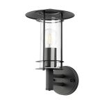 Eglo Wandlamp Lisio 1 Roestvrij Staal Zwart | IP44 - Geschikt voor 1x E27