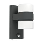 Eglo Wandlamp Atollari Aluminium Antraciet Up & Down 4W 360lm - 830 Warm Wit | IP44