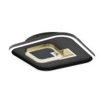 Eglo Wand en Plafondlamp Tiriolo Staal Zwart Goud 16.2W 2100lm - 840 Koel Wit | IP20 