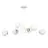 Emibig Hanglamp Ognis Staal Wit | Geschikt voor 6x E27 - Max 10W